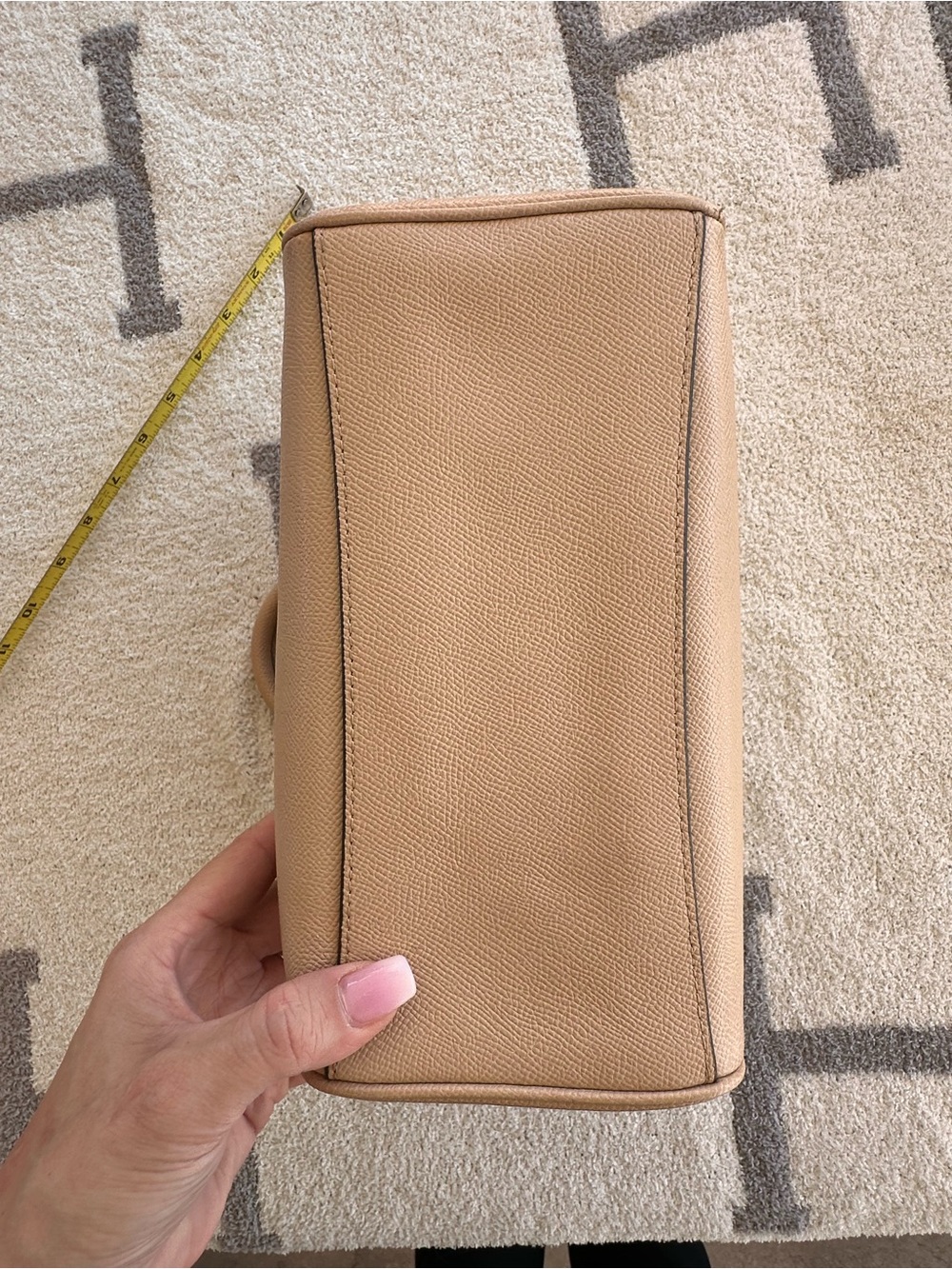 Coach Tan Pebbled Leather Mini Satchel with Gold Hardware - Picture 5 of 13